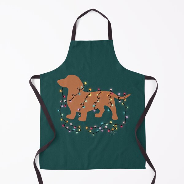 Item preview, Dachshund with Christmas lights designed and sold by Ana Gorozpe.