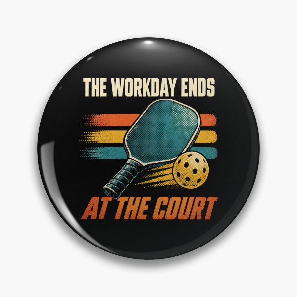 Item preview, Workday Ends Pickleball Court Humor designed and sold by Katalice Design.