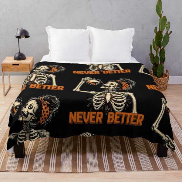 Item preview, Never Better Messy Bun Skeleton Halloween designed and sold by tellia-kallisto.