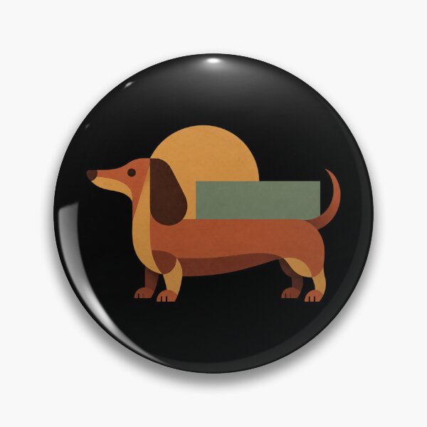 Item preview, Dachshund In Midcentury Geometric Shapes designed and sold by Katalice Design.