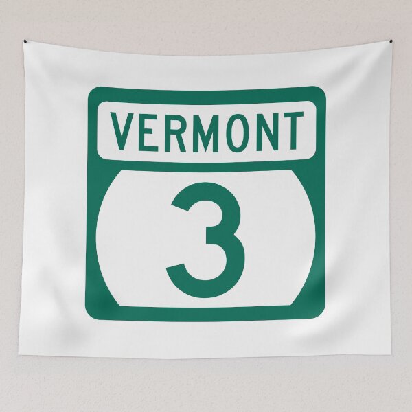 Item preview, Vermont Route 3 Highway Sign – Marble Valley Highway, Proctor & Rutland VT designed and sold by NewNomads.