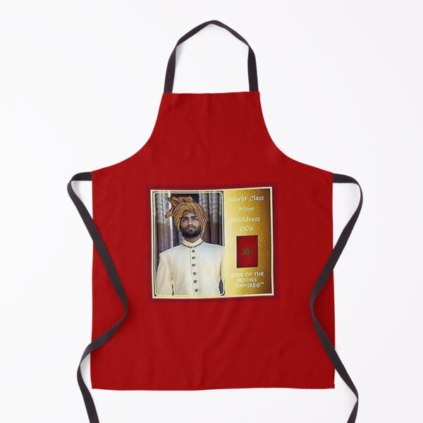 Item preview, Mu’ur (UM) Empire™ al-Benhadiel©™ design, World Class Moor Headdress 008, red background designed and sold by HardyKnitDesign.