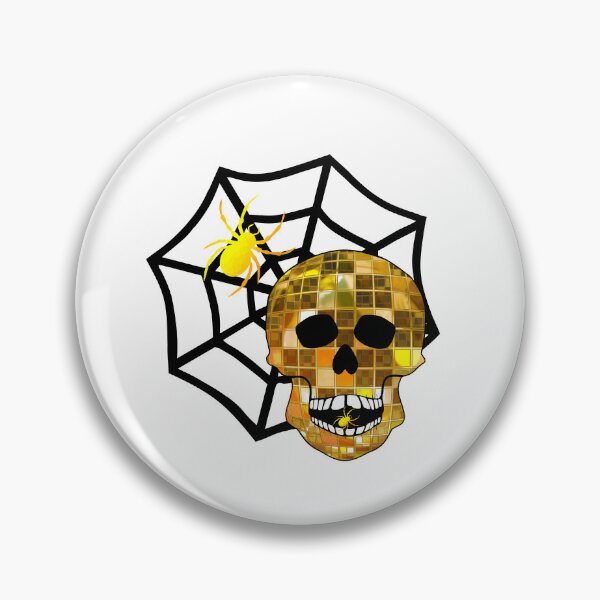 Item preview, Halloween Gold Mirror Ball Skull designed and sold by Sartoris Art.