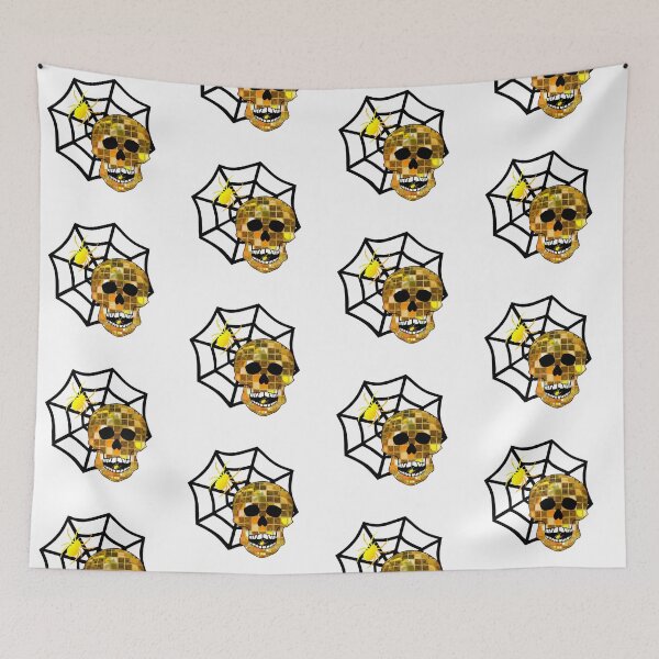 Item preview, Halloween Gold Mirror Ball Skull designed and sold by Sartoris Art.