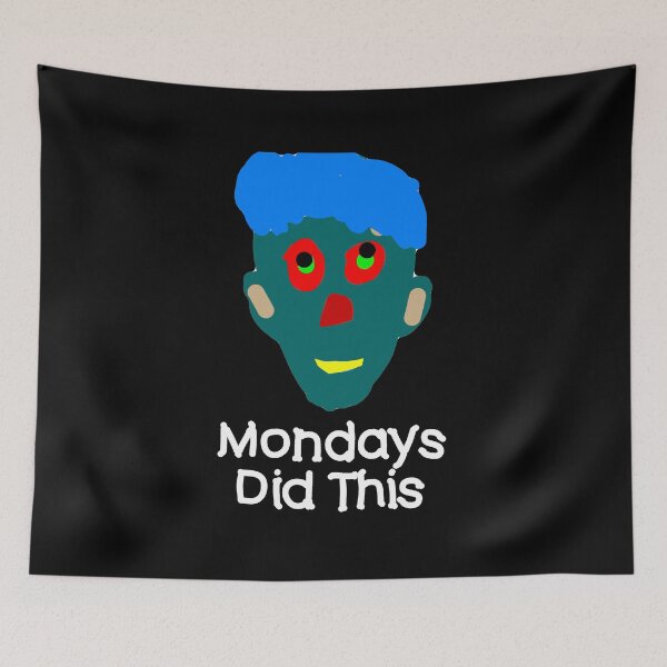Item preview, Mondays Did This Green Face Scribble designed and sold by matrixvip.