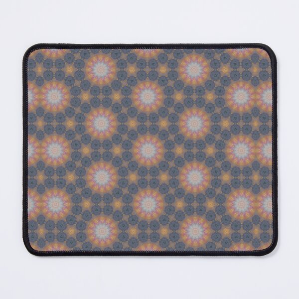 Item preview, Sunset Gold Blush Pink Indigo Slate Hexagonal Tile Pattern Mandala - Duvet Cover designed and sold by ArithraStudio.