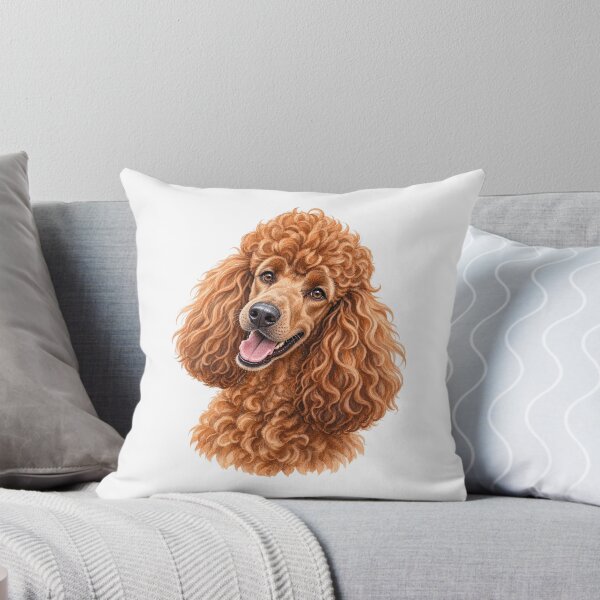 Artikelvorschau, Porträt eines roten Standardpudels – Ein temperamentvoller, eleganter und intelligenter Hund in der Kunst entworfen und verkauft von Greenview-Gifts.