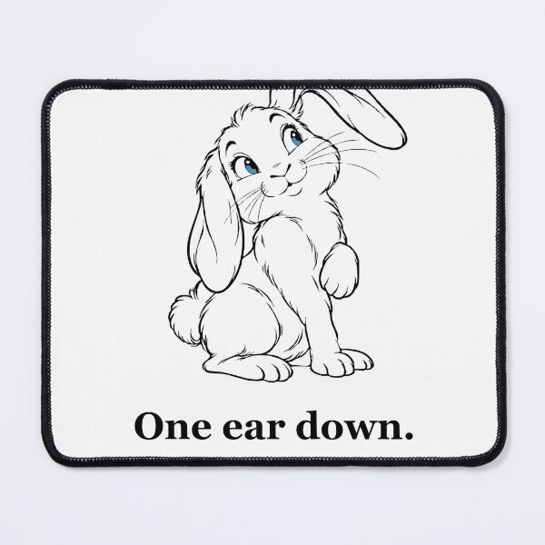 Item preview, Curious Lop Rabbit — One Ear Down designed and sold by Soft Paws Sketches.