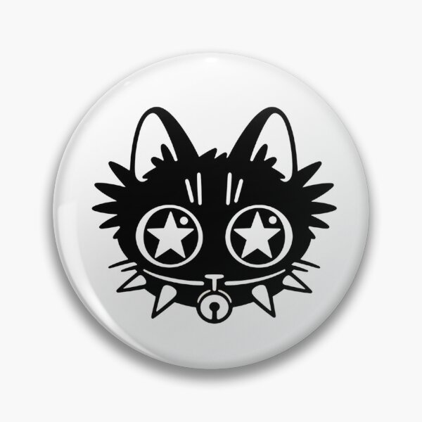 Item preview, punk kitty cute cat head rock cat designed and sold by Mypixieart.