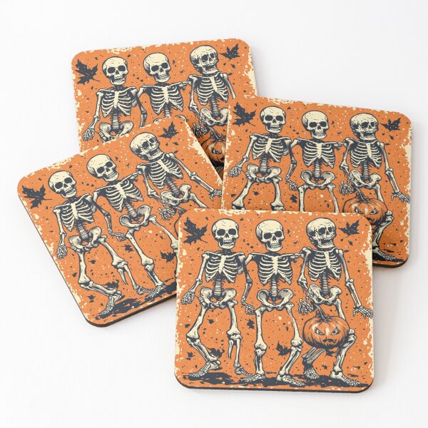 Item preview, Vintage Skeletons Autumn Pumpkin Art designed and sold by AWADHESH  CHAURASIA.
