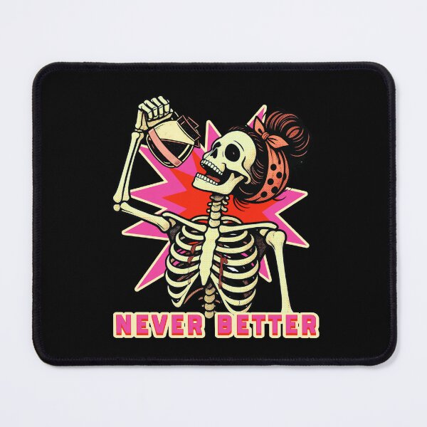 Item preview, Never Better Messy Bun Skeleton Halloween designed and sold by tellia-kallisto.