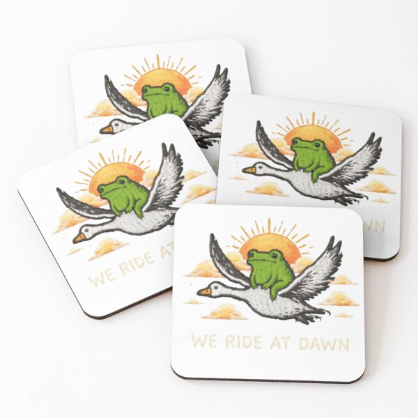 Item preview, We Ride at Dawn Frog on Goose designed and sold by jie lin.