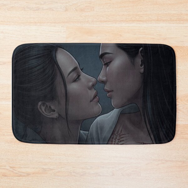 Item preview, BinOon BS PT Bulan Peem Undeniable Attraction Thai GL Sapphic Actress LGBTQ+ Cartoon Decor Comic Wall Art Print Poster Shirt Clock Blanket KDrama designed and sold by Mind Space.