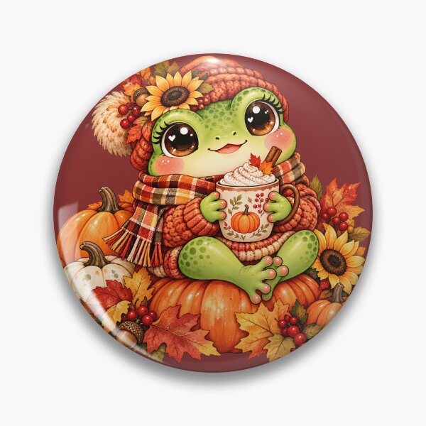 Item preview, Cute Pumpkin Patch Frog – Whimsical Autumn Cottagecore Fall Aesthetic designed and sold by Ortegan90.