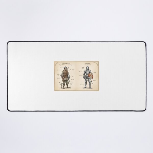 Item preview, 15th Century English Longbowman & Knight Diagram Illustration designed and sold by FanCThis.