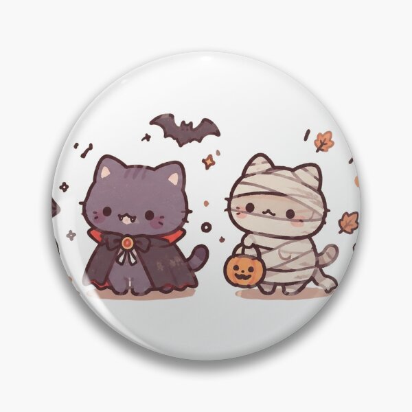 Artikelvorschau, Cute Kawaii Halloween Cats & Ghost Squad entworfen und verkauft von Mypixieart.