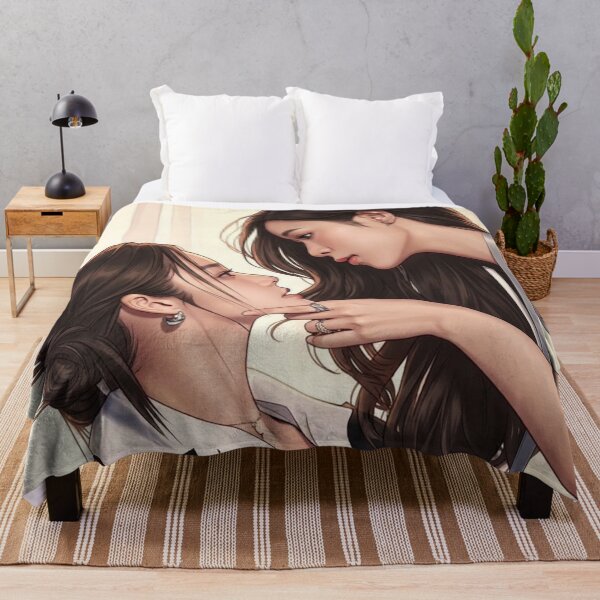 Item preview, NamtanFilm Girlfriend Zone Thai GL Sapphic Actress LGBTQ+ Cartoon Decor Comic Wall Art Print Poster Shirt Clock Blanket KDrama designed and sold by Mind Space.