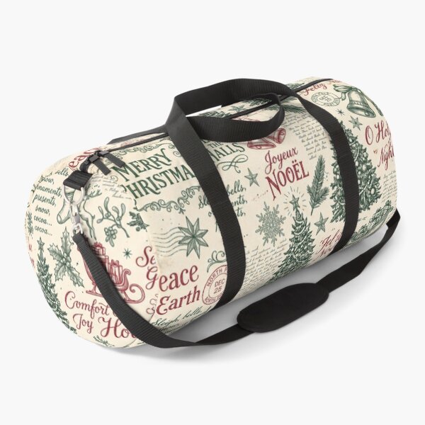 Item preview, Vintage Multilingual Christmas Print Collage Pattern designed and sold by 89BLACK.