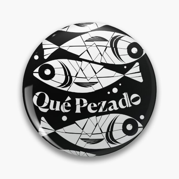 Item preview, Qué Pezado white – Geometric Fish Pun T-Shirt designed and sold by burbuja.