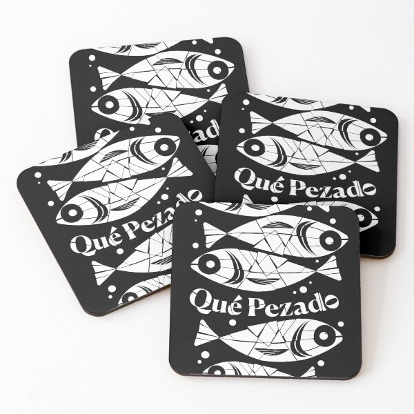 Item preview, Qué Pezado white – Geometric Fish Pun T-Shirt designed and sold by burbuja.