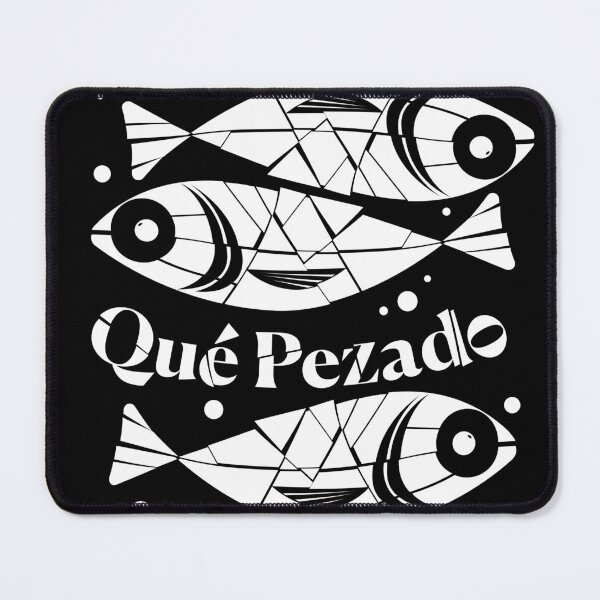 Item preview, Qué Pezado white – Geometric Fish Pun T-Shirt designed and sold by burbuja.