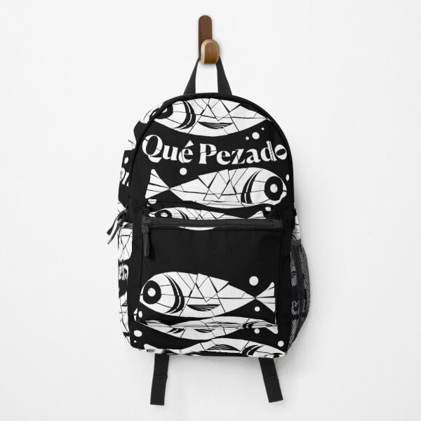 Item preview, Qué Pezado white – Geometric Fish Pun T-Shirt designed and sold by burbuja.