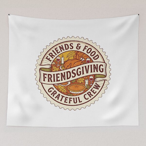 Item preview, Friendsgiving Grateful Crew Vintage Stamp designed and sold by Stamped_Style.