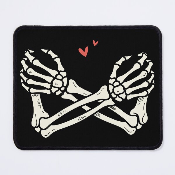 Item preview, Artistic depiction of skeleton arms embracing, suitable for Halloween merchandise and creative apparel prints. designed and sold by ElegantOutlines.