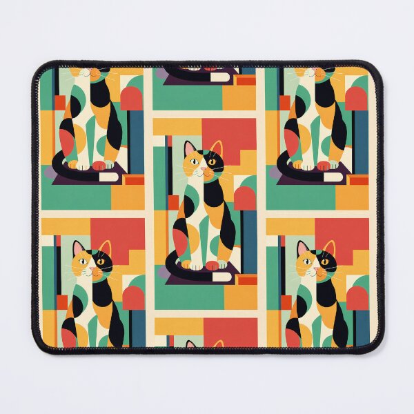 Item preview, Geometric Calico Cat Modern Art Style designed and sold by Idealforme.