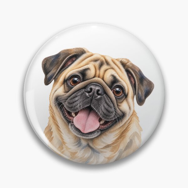 Item preview, Pug Portrait – Comical, Affectionate & Lovable Dog Art designed and sold by Greenview-Gifts.