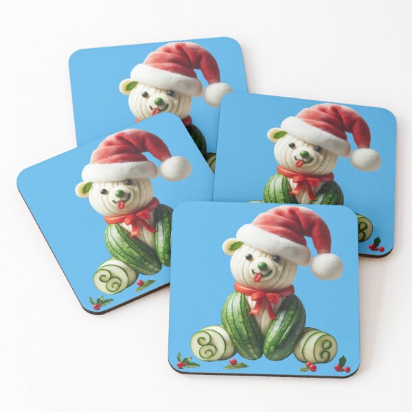Item preview, Christmas Bear Made of Holiday Veggies designed and sold by LavIsInTheAir.