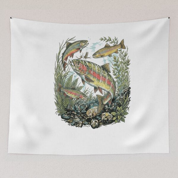 Item preview, Rainbow Trout Illustration designed and sold by jie lin.