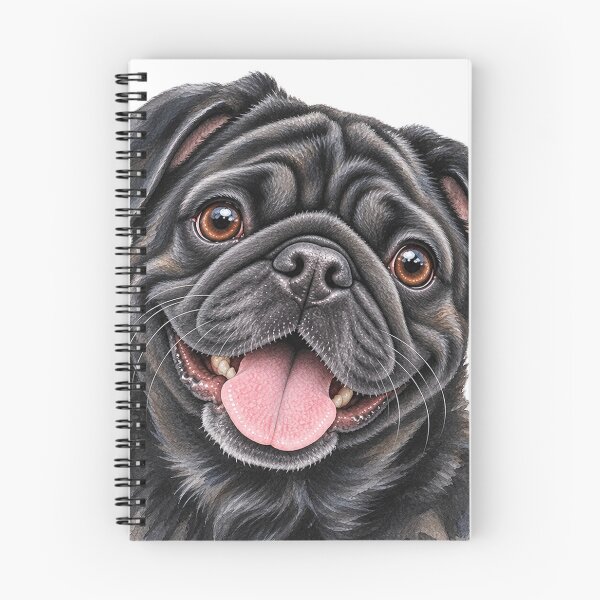 Item preview, Black Pug Portrait – Adorable, Comical & Affectionate Dog Art designed and sold by Greenview-Gifts.