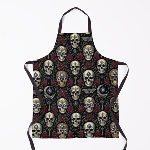 Item preview, Gothic Evil Eye Skull, Rose & Moon Pattern designed and sold by cabuks.