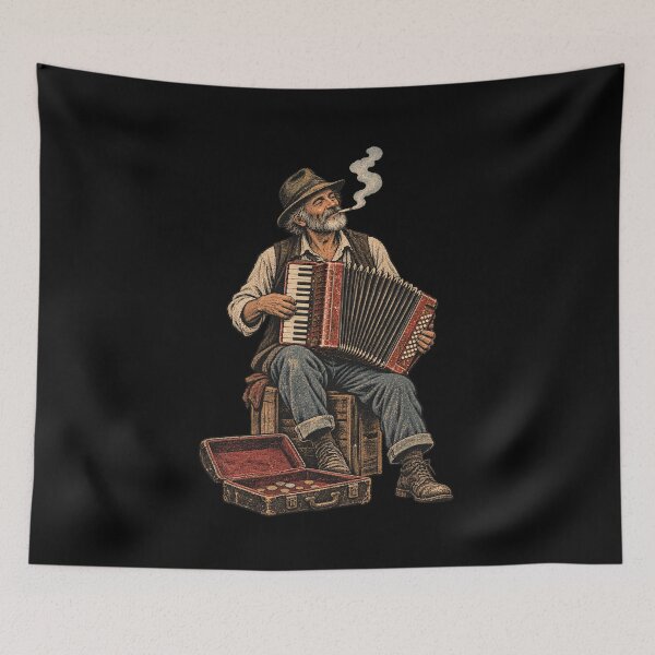 Item preview, accordion old man designed and sold by Konvero.