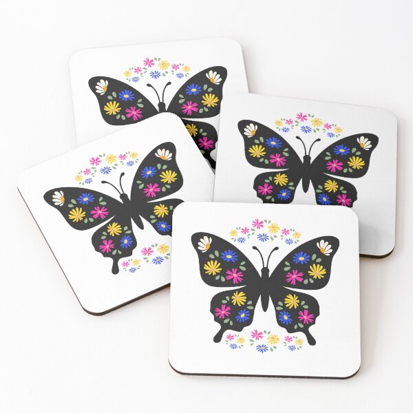Item preview, Colorful, flower-patterned butterfly designed and sold by expresiones8.