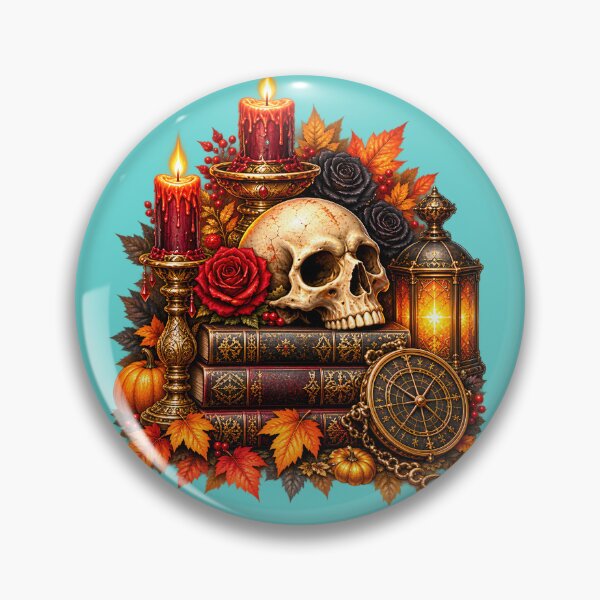 Item preview, Baroque Vanitas Skull – Astrolabe, Books & Candles designed and sold by Clothes With Smiling Animals Walt Gral.