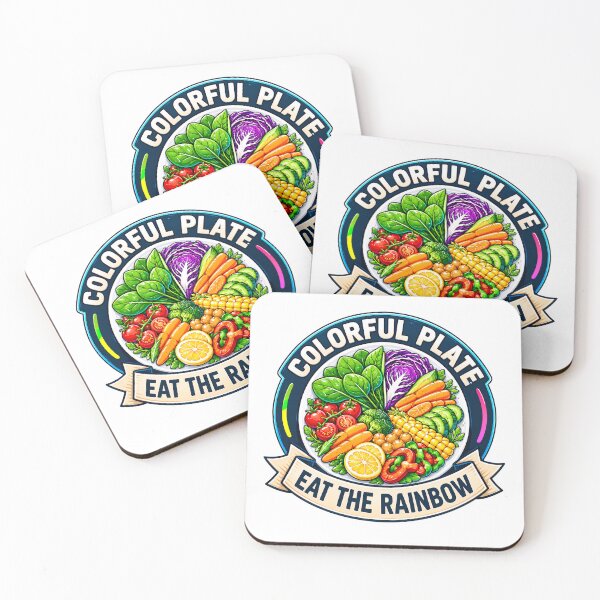 Item preview, Colourful plate eat the rainbow, healthy food promotion designed and sold by Afnan Store.