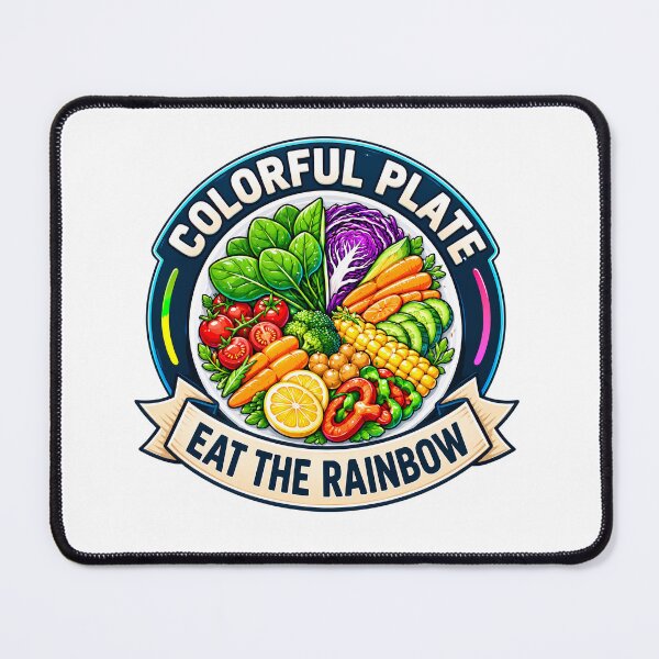 Item preview, Colourful plate eat the rainbow, healthy food promotion designed and sold by Afnan Store.