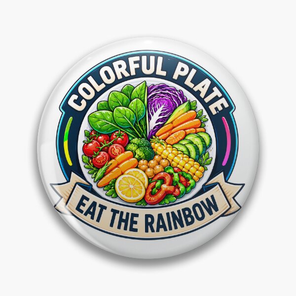 Item preview, Colourful plate eat the rainbow, healthy food promotion designed and sold by Afnan Store.