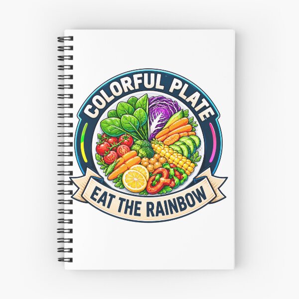 Item preview, Colourful plate eat the rainbow, healthy food promotion designed and sold by Afnan Store.