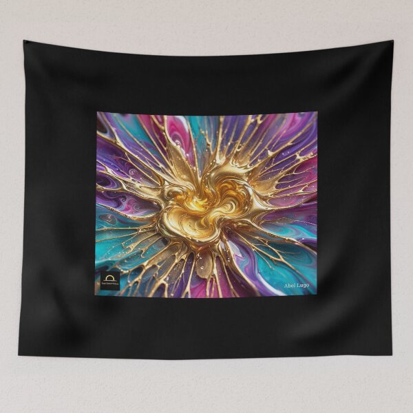 Item preview, GOLDEN BLOOM•FLUID RESIN ART•COSMIC FLOWER•ABEL LUGO•LSV designed and sold by Lugo Sunset Visions.