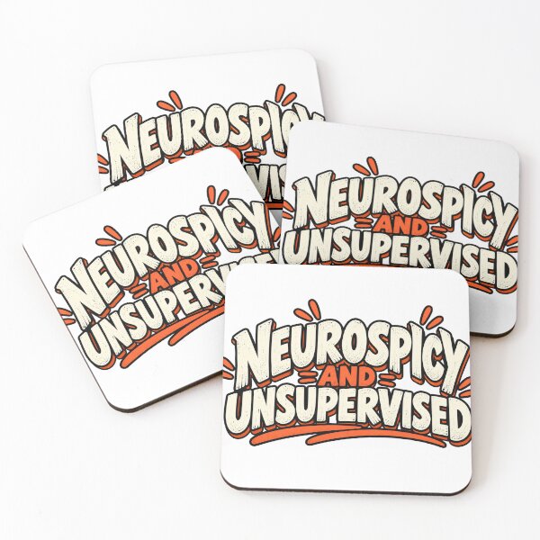 Item preview, Neurospicy And Unsupervised – Funny Neurodivergent Humor and Sarcastic Typography designed and sold by GingaArt.