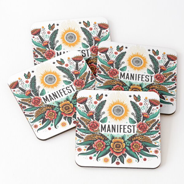 Item preview, Manifest Abundance – Botanical Floral Affirmation Art designed and sold by inkdropdoodles.