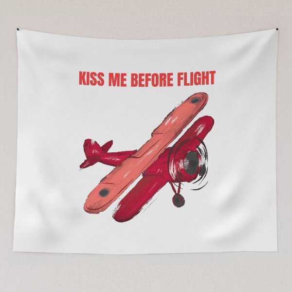 Item preview, Kiss Me Before Flight, Funny Gifts For Aviation designed and sold by MIKI-Fighter.