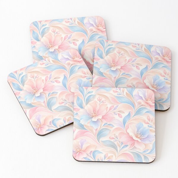 Aperçu de l'œuvre Pastel Blossom Garden – Elegant Romantic Floral Pattern créée et vendue par HO•Designs.