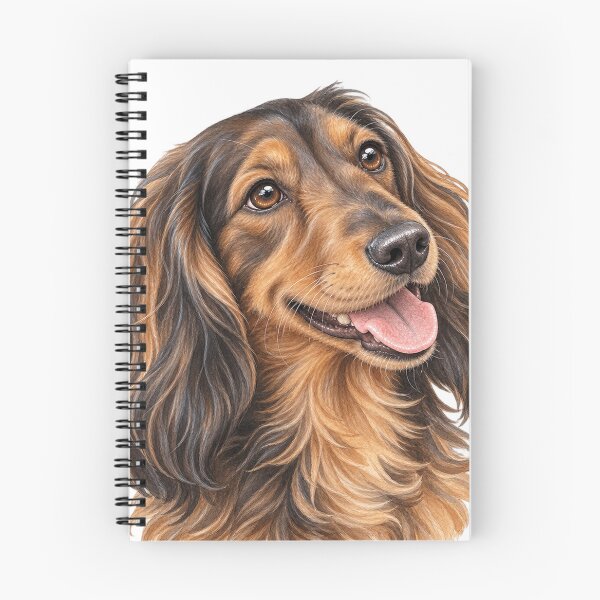 Item preview, Longhaired Dachshund Portrait – Charming & Curious Dog Art designed and sold by Greenview-Gifts.