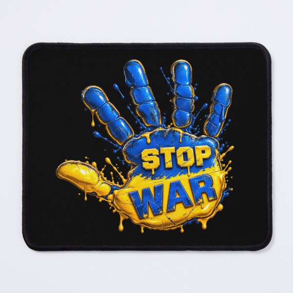 Item preview, Stop War Ukraine Blue Yellow 3D Art designed and sold by NeonCore.