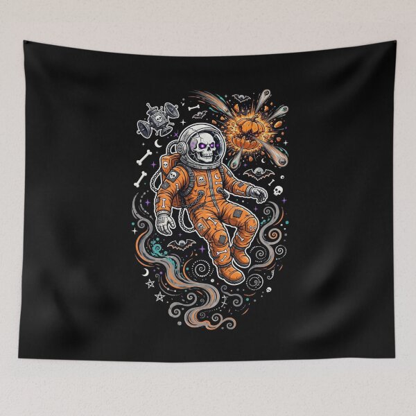 Item preview, Space Skeleton — Mission to the Haunted Moon - Halloween  designed and sold by DibujandoPorfa.