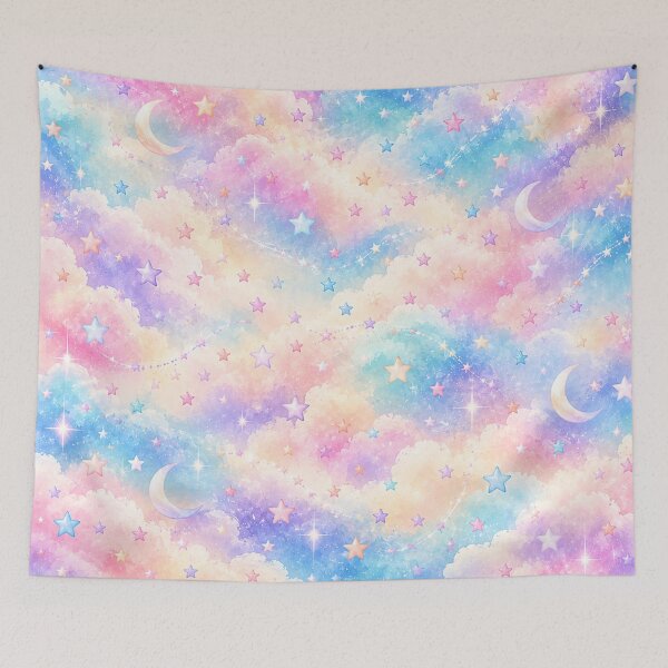 Item preview, Pastel Celestial Dreams – Dreamy Watercolor Stars and Moons designed and sold by HO•Designs.